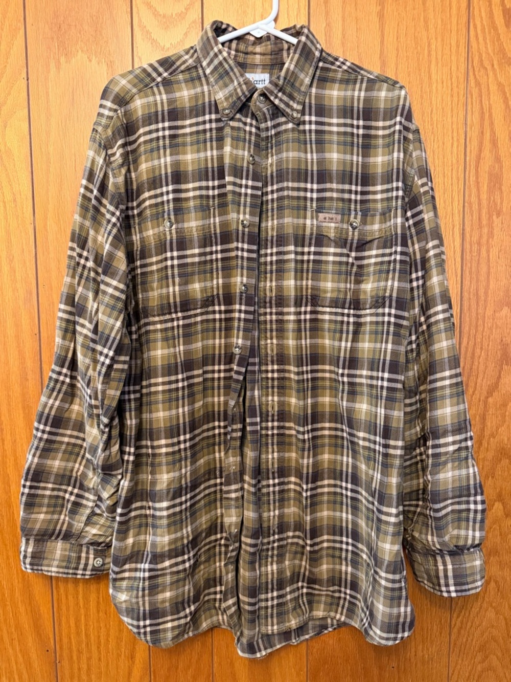 Carhartt Plaid Flannel Button-Down Shirt